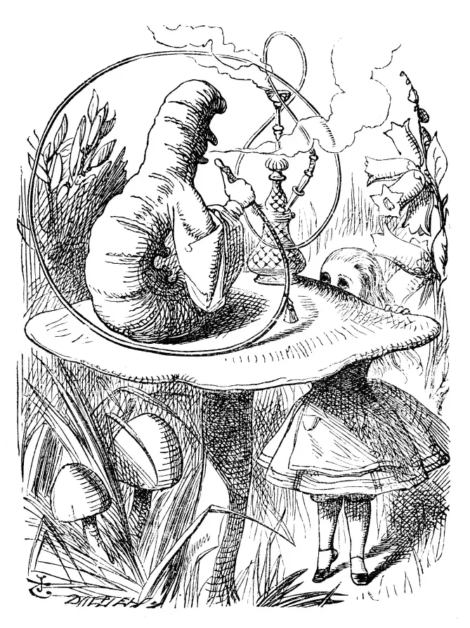 Alice's mushroom: a scene that rescales the world